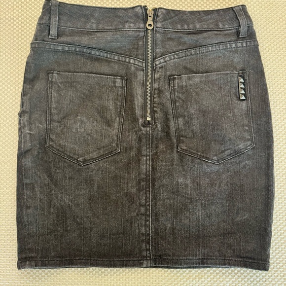 Obey Propaganda Black Denim Mini Skirt E-1 - Picture 3 of 10